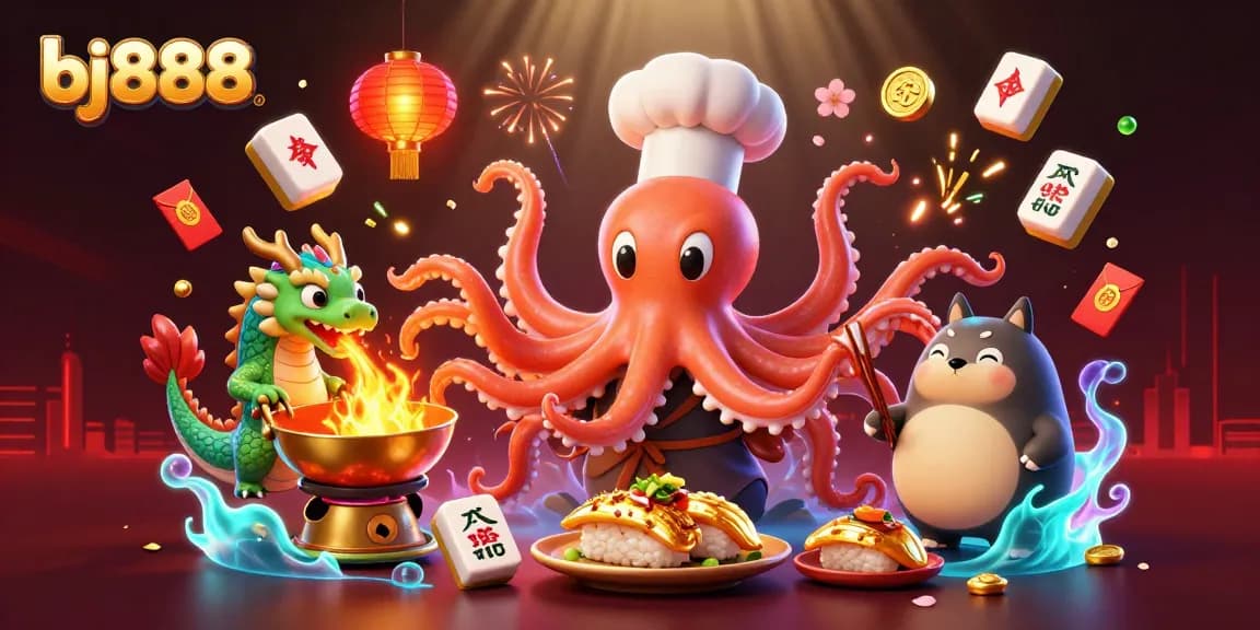 Experience the thrill of gaming at bj888 with vibrant characters and dynamic casino elements.