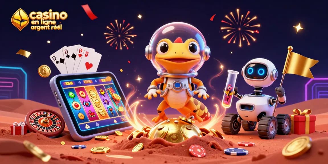 Vivez l'expérience d'un casino en ligne argent réel avec des personnages intergalactiques animés.
