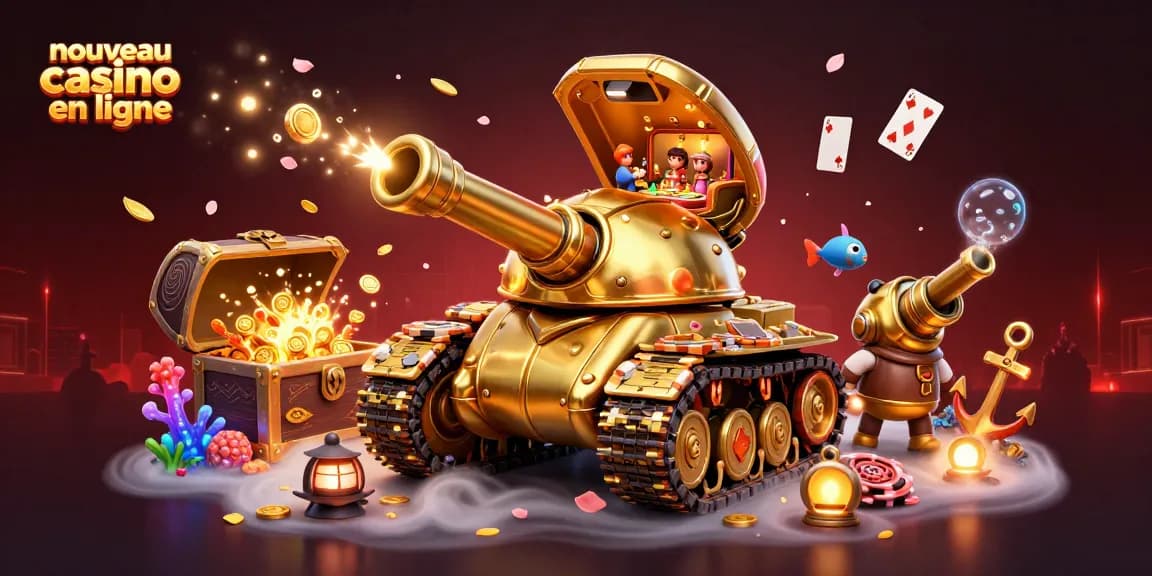 Découvrez l'univers captivant du nouveau casino en ligne avec une illustration intrigante offrant une vue spectaculaire d'un casino miniature.