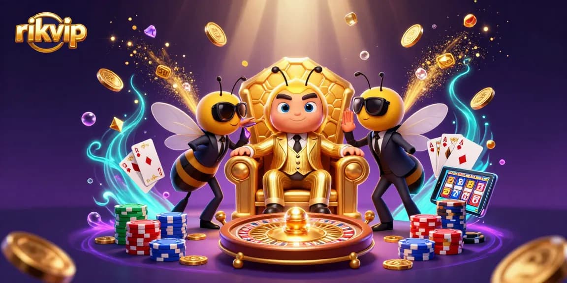 Experience the excitement of rikvip with a thrilling 3D casino scene full of action and vibrant details.