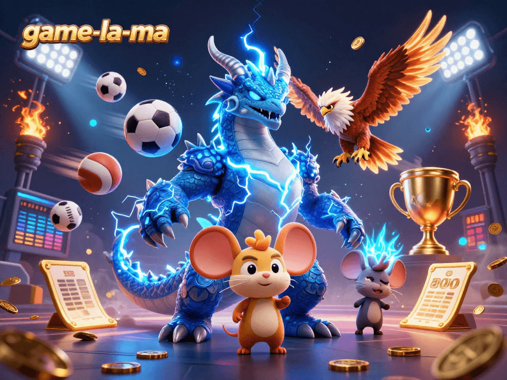 Bet on thrilling game-la-ma adventures featuring electrifying characters and vibrant sports elements.