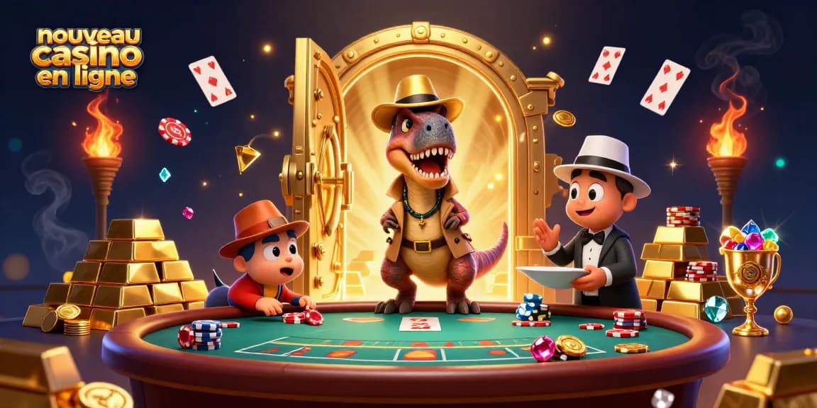 Le nouveau casino en ligne propose une scène dynamique avec un velociraptor comptable et un croupier stégosaure.