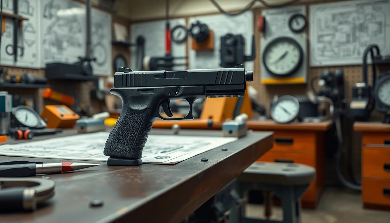 Upgrading a glock 43 slide mos with precision machining tools and equipment.