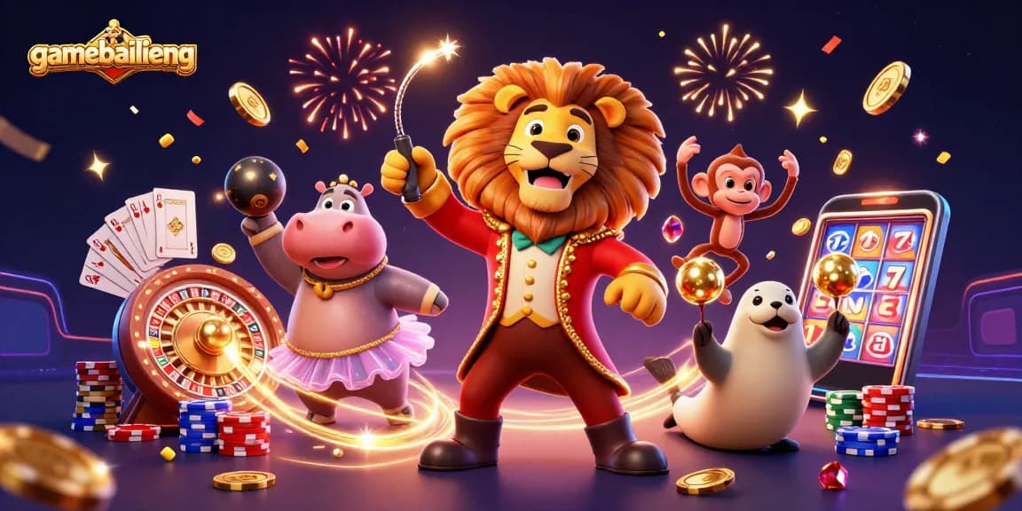 Experience gamebailieng in a vibrant casino scene with engaging characters and dynamic game elements.