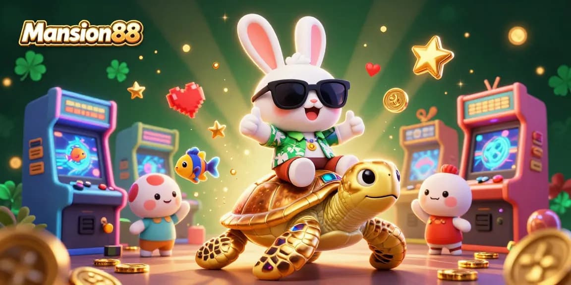 Experience the thrill of Mansion88 with vibrant casino elements and vibrant characters.