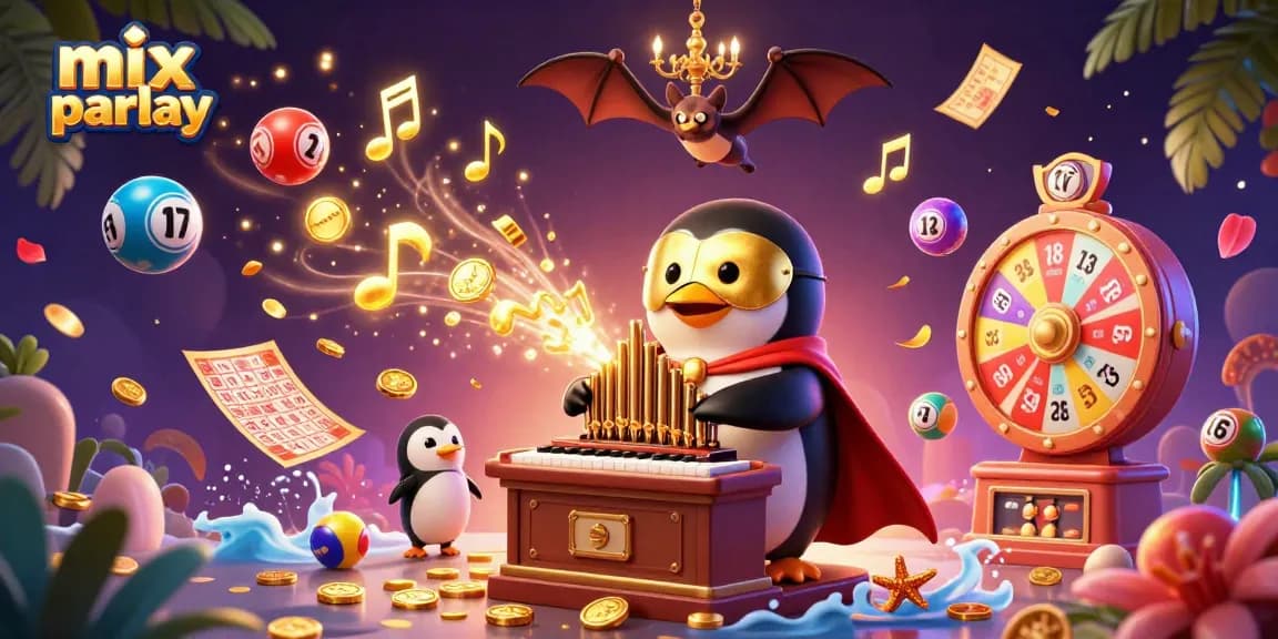 Menangkan mix parlay dengan menyaksikan penguin opera memainkan organ yang mendatangkan koin emas.