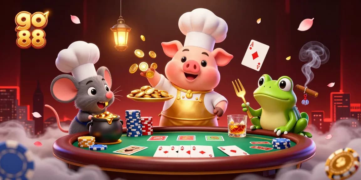 Experience the thrill of go 88's vibrant casino scene with gourmet gold coins and poker excitement.