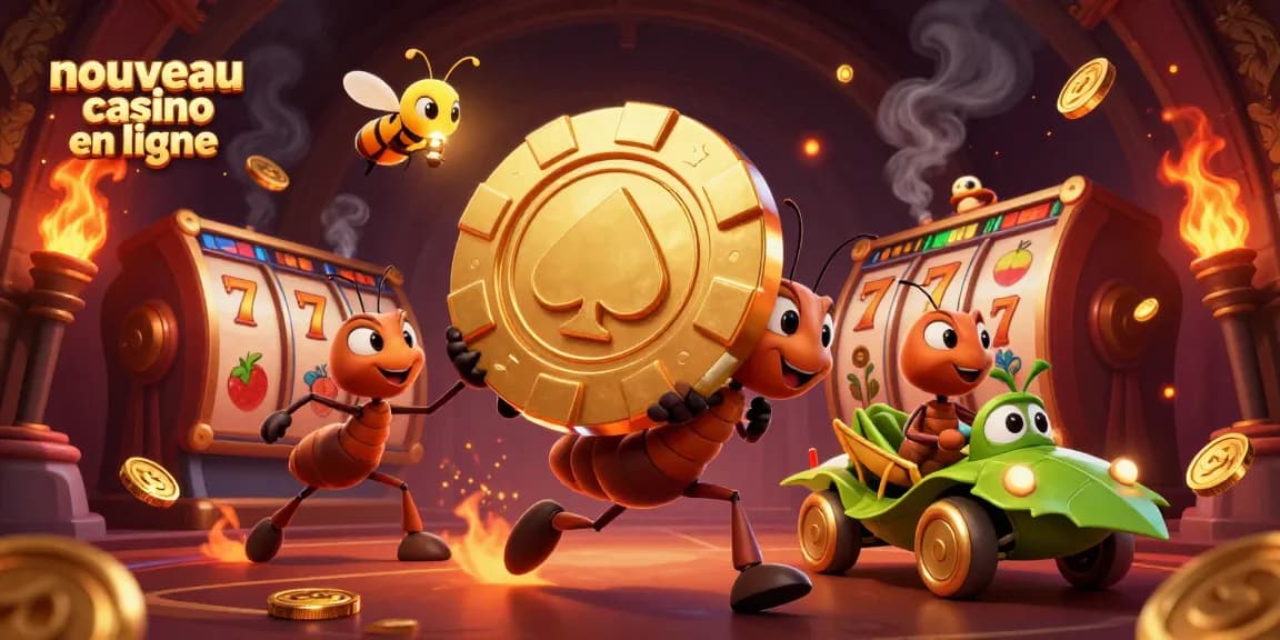 Le nouveau casino en ligne présente une aventure captivante avec des fourmis et des éléments de jeu.