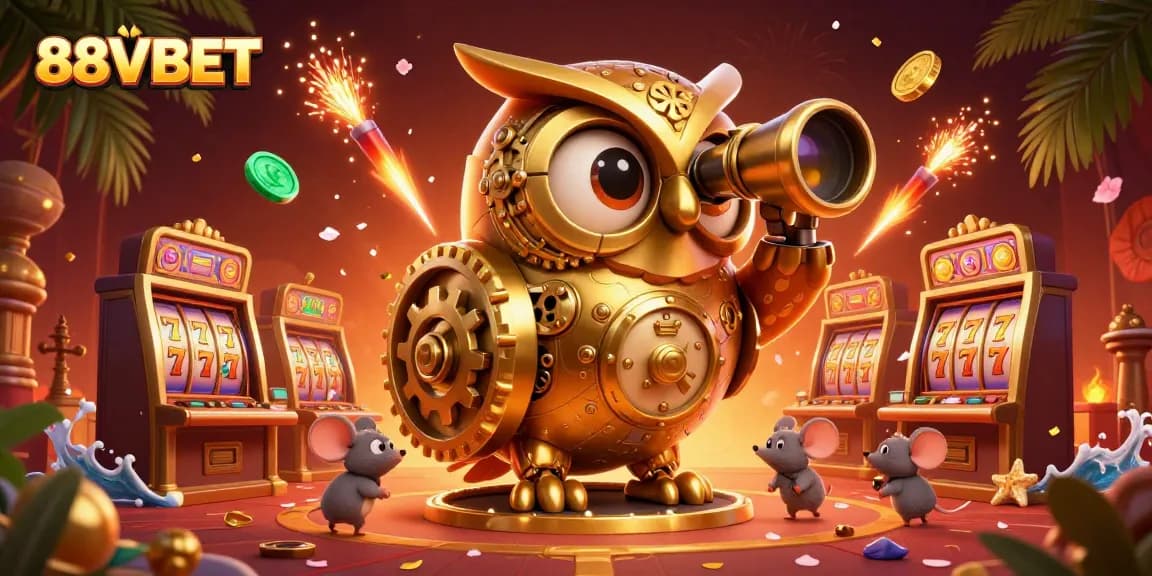 Experience the thrill of 88VBET with a vibrant casino scene filled with gold, festive elements, and iconic characters.
