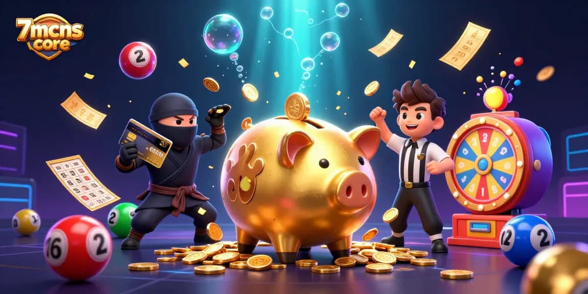 Experience the excitement of 7mcnscore with a vibrant scene featuring lively characters in a rich, gaming atmosphere.