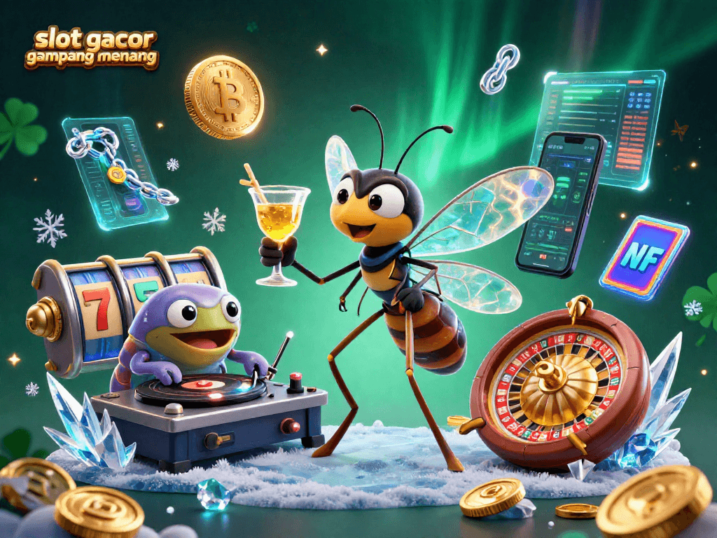 Experience the thrill of slot gacor gampang menang with vibrant 3D casino characters and elements.