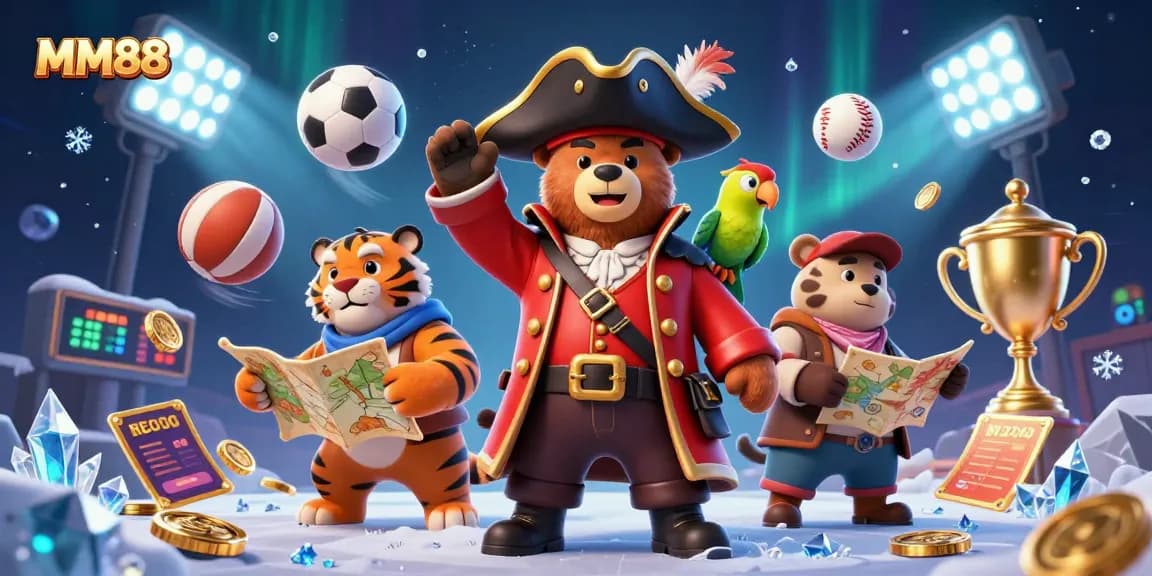 Join the excitement at MM88 with a thrilling casino adventure featuring colorful characters and dynamic game elements.