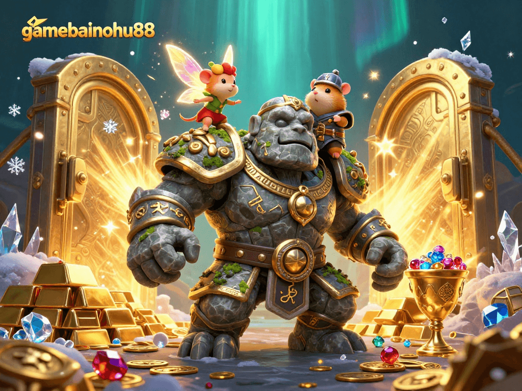Experience thrilling adventures with gamebainohu88 as you spin for treasures in a mystical scene full of riches.