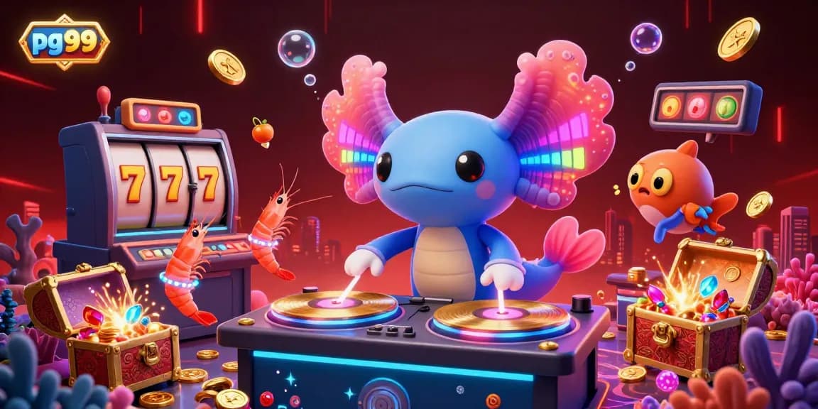 Experience thrilling gameplay at pg99's underwater casino with vibrant characters and slot machines.