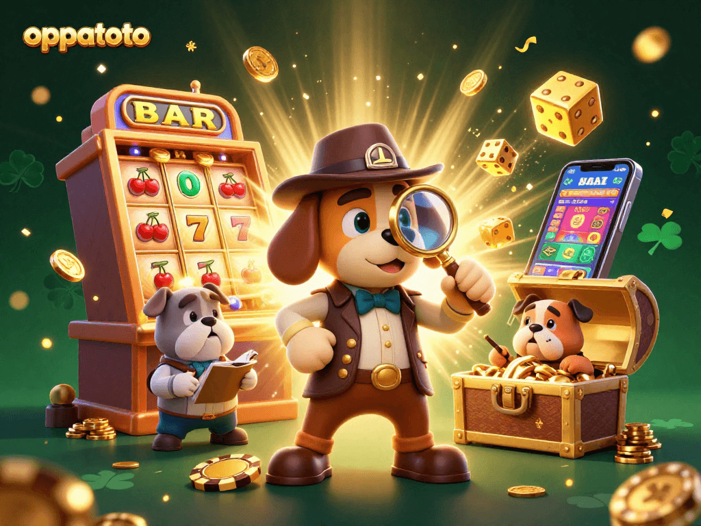 Join oppatoto's thrilling adventure with a detective duo exploring sizzling slots and treasures.