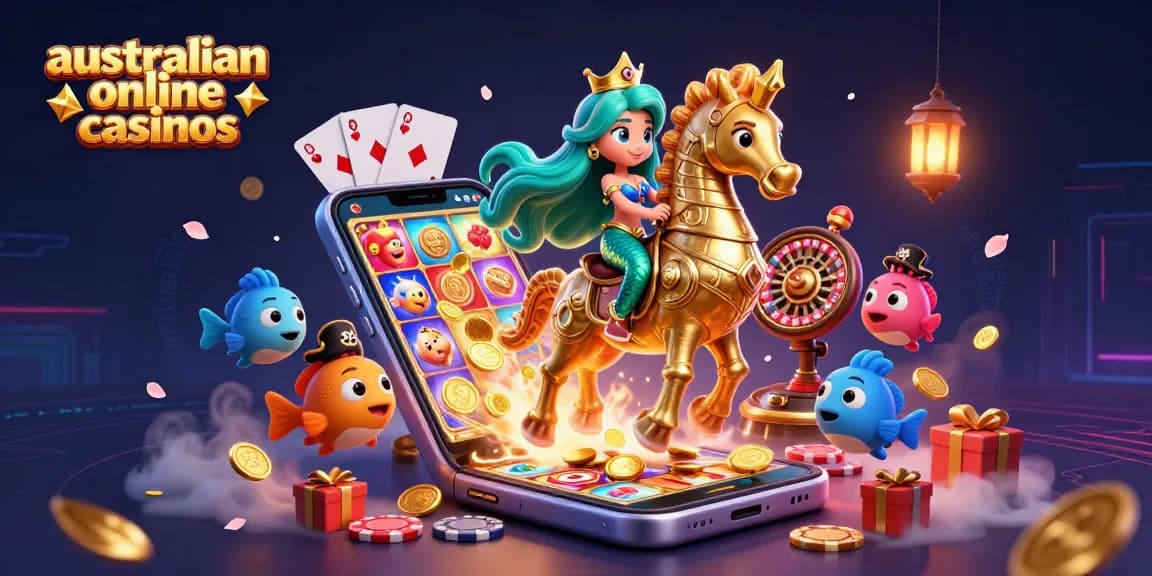 Explore vibrant australian online casinos through a magical mermaid-themed adventure.