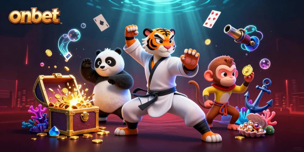 Engage with onbet and uncover a vibrant 3D casino scene filled with treasures and excitement.