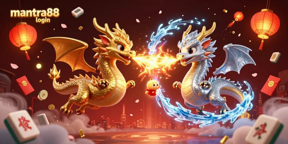 Engage in thrilling gameplay with mantra88 login featuring mythical dragons in a vibrant casino setting.