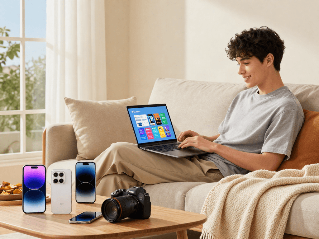 Download Pikashow Apk displayed on laptop in a cozy tech environment