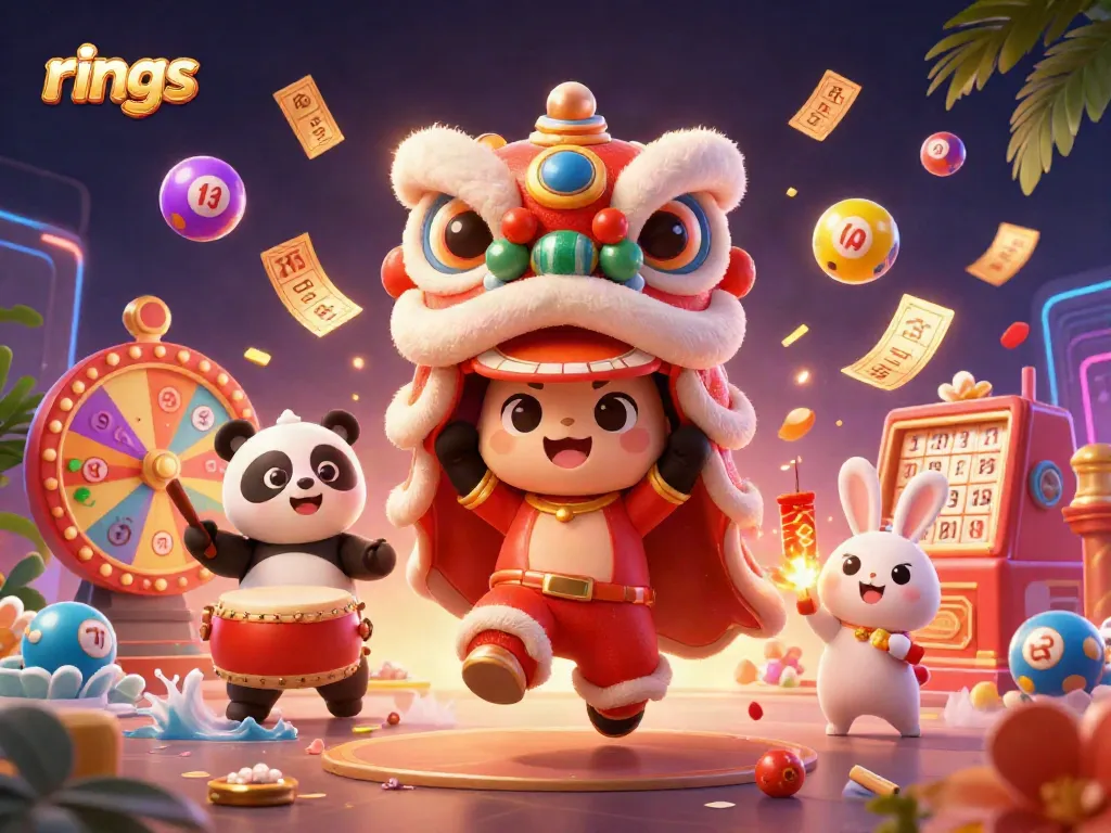 Engage with vibrant rings surrounded by a festive Chinese New Year casino scene packed with action.