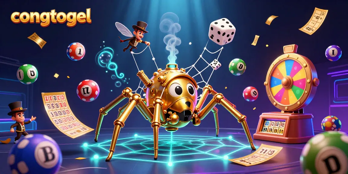 Experience thrilling games with congtogel as the golden spider weaves luck through vibrant lottery elements.