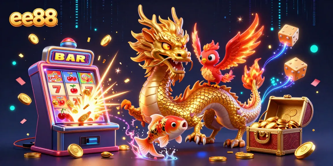 Engage with the exciting ee88 casino experience featuring vibrant symbols and dynamic characters.