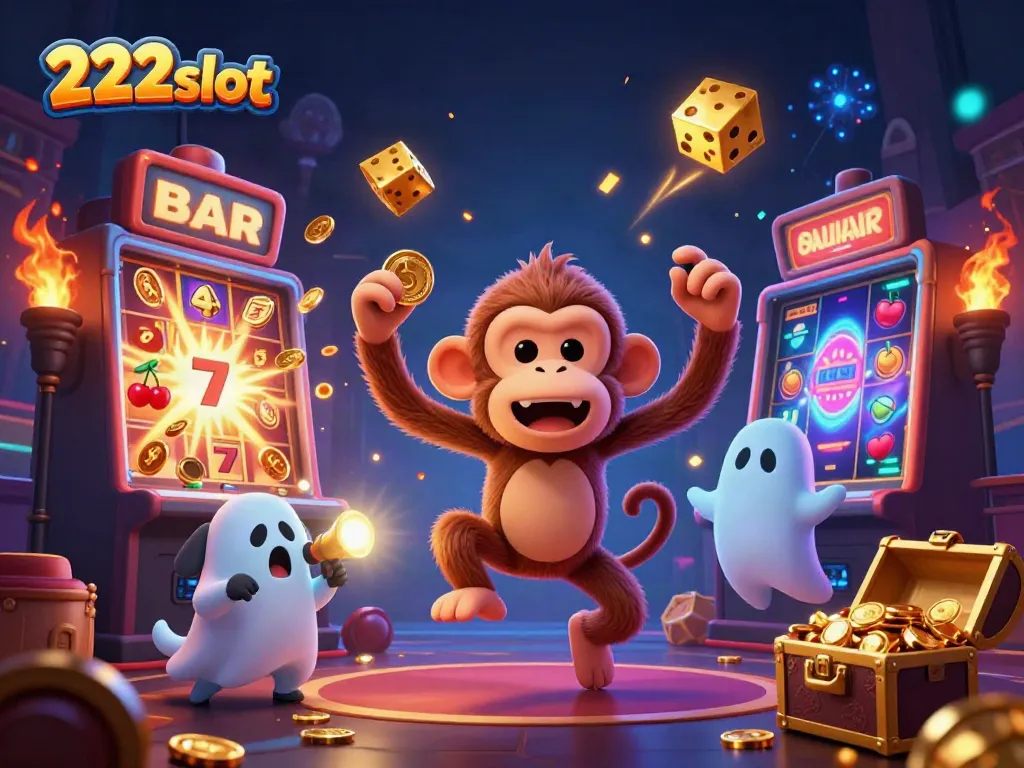 Sensasi bermain 222slot dengan koin emas berputar dan mesin slot meledak jackpot di kasino