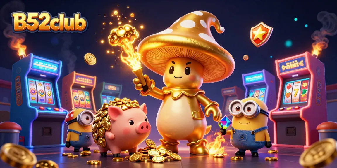 Spin the reels for big wins at B52club with golden elements and vibrant gaming visuals.