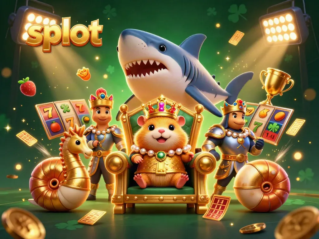 Slot dengan simbol keberuntungan dan jackpot di latar 3D yang menarik.