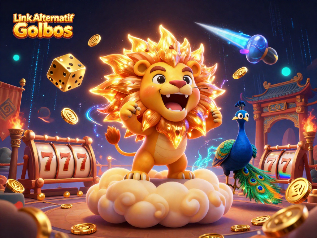 Engage with thrilling gaming action at Link Alternatif Golbos, featuring vibrant casino elements.
