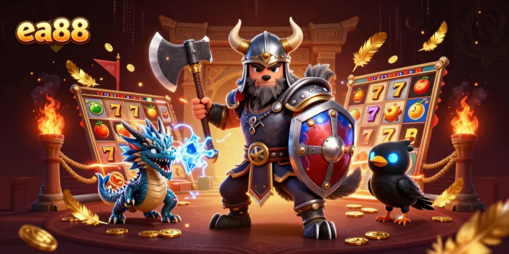 ea88 mở khóa giải thưởng với các biểu tượng xổ số và chiến thắng nổi bật trong không gian hấp dẫn.