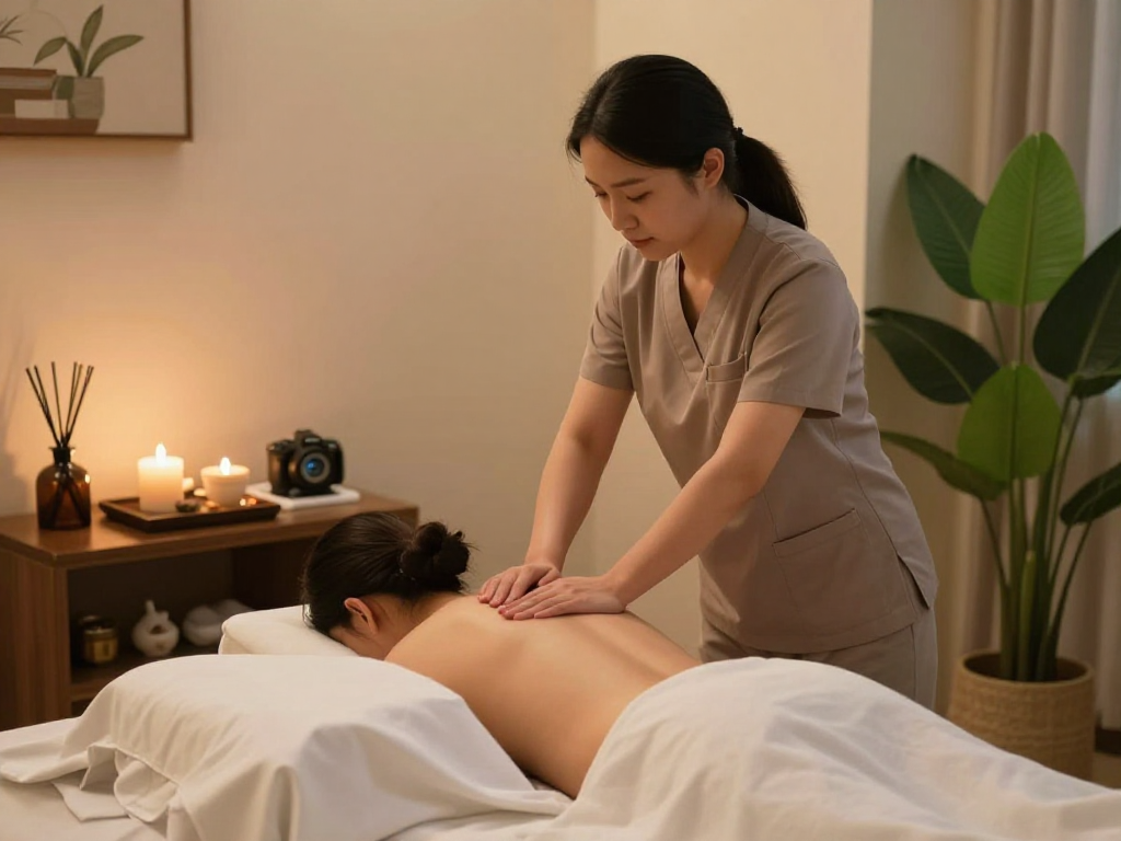 Relaxing massage session at Balanced Massage with mantra88 therapy techniques enhancing wellness.