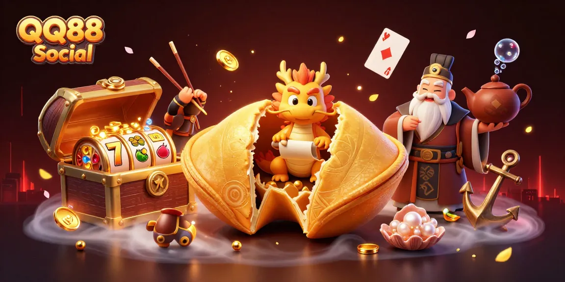 Engage with QQ88 Social in a vibrant online gambling world featuring golden fortunes and dynamic gaming elements.