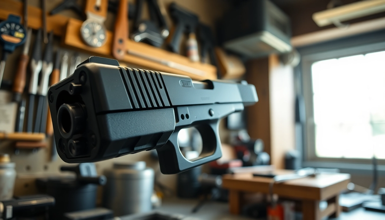Visualize glock 19 slides showcasing precision craftsmanship and smooth metallic texture.