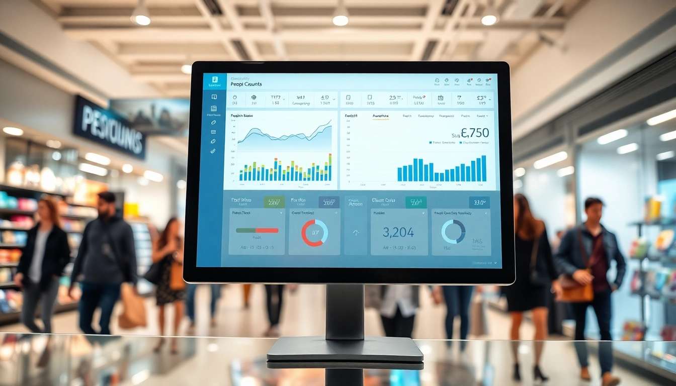Analyze foot traffic data with people counting software in a dynamic retail environment.