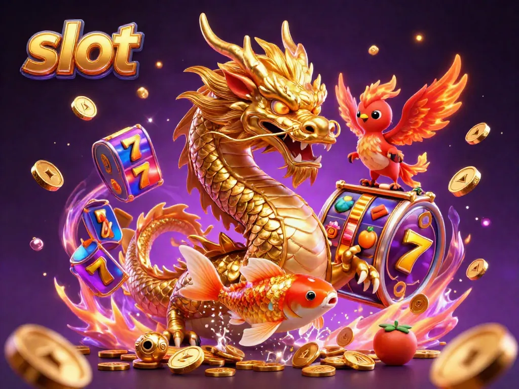 Menggulung slot dengan simbol yang menguntungkan, harapan menang di layar kasino.