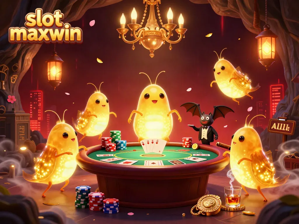 Menangkan slot maxwin dengan suasana kasino gua yang dinamis dari karakter berkilau dan elemen permainan.