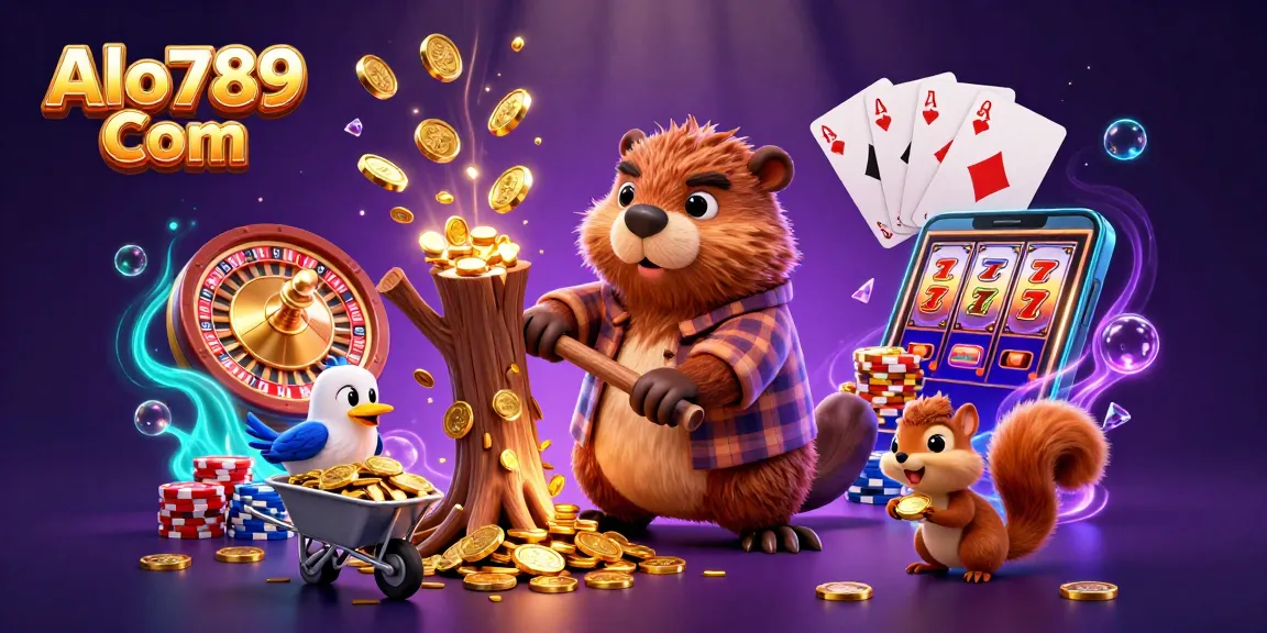Alo789 Com reveals exciting bets and wins in an engaging cartoon casino scene showcasing lively gaming action.