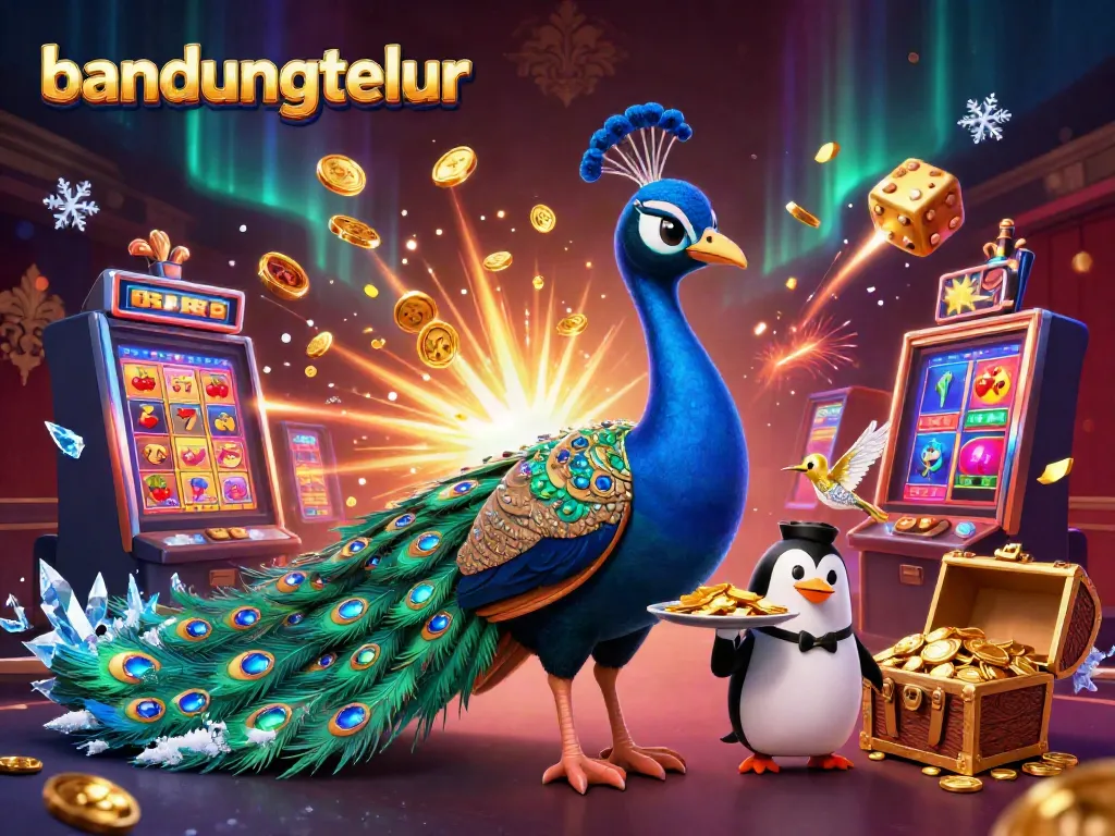Experience jackpots and excitement at bandungtelur with vibrant casino elements and lively characters.